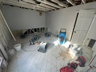 Water damage drying equipment in a Cypress, TX home